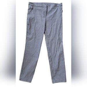 Cynthia Rowley Gingham Pull On Crop Ankle Pants Women 14